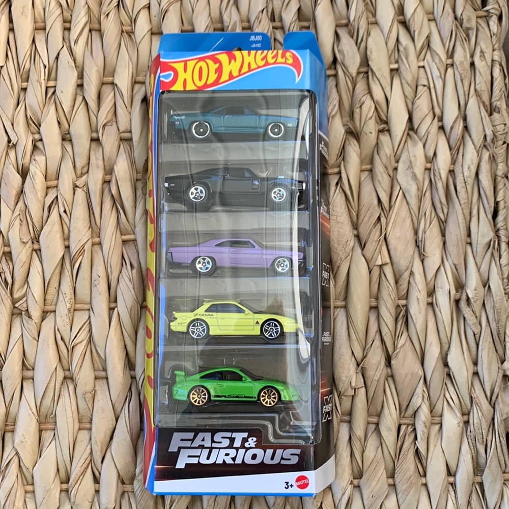 Fast Furious 5 Car Set Hot Wheels Dodge Impala Porsche Barracuda Nissan Silvia 🆕